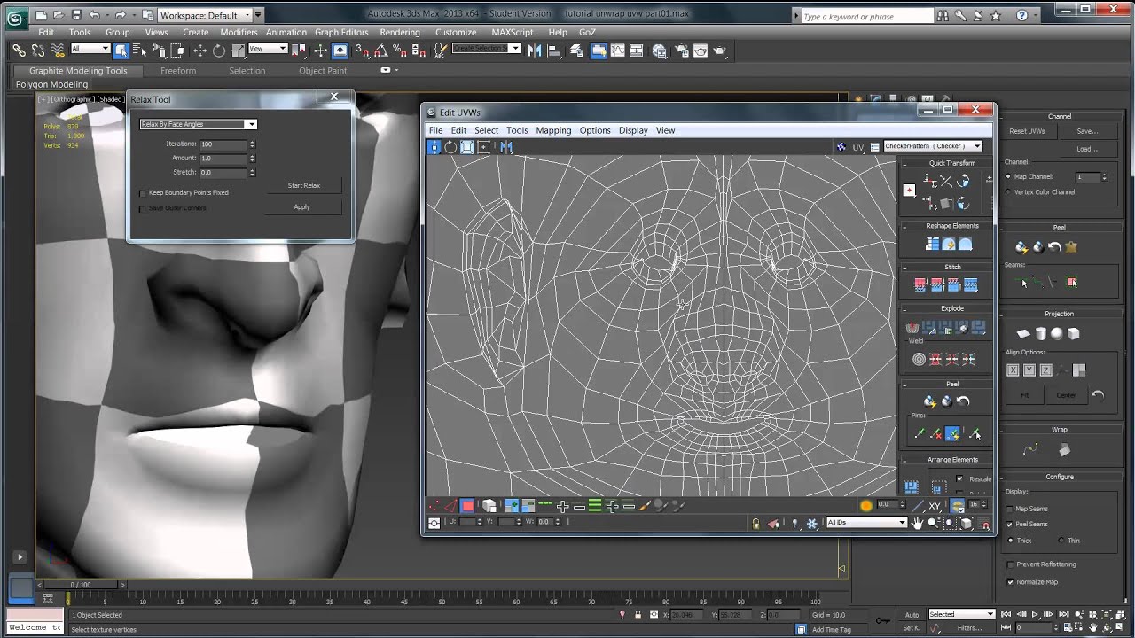 Unwrap UVW Modifier in 3DS Max Part 03