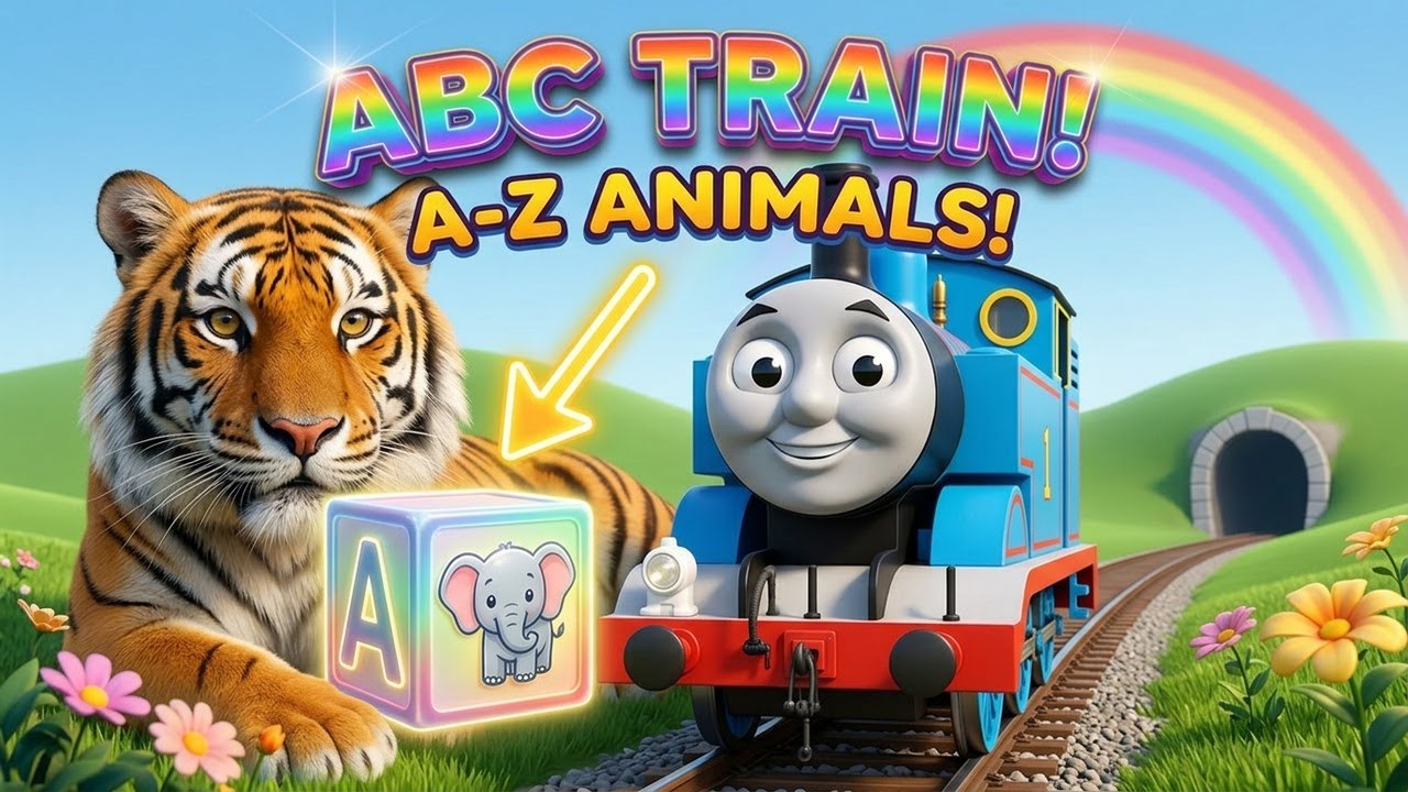 ABC Train Song for Kids 🚆 | A to Z Animals | Fun Learning Nursery Rhyme | PlayNex Kids#kidsrhymes