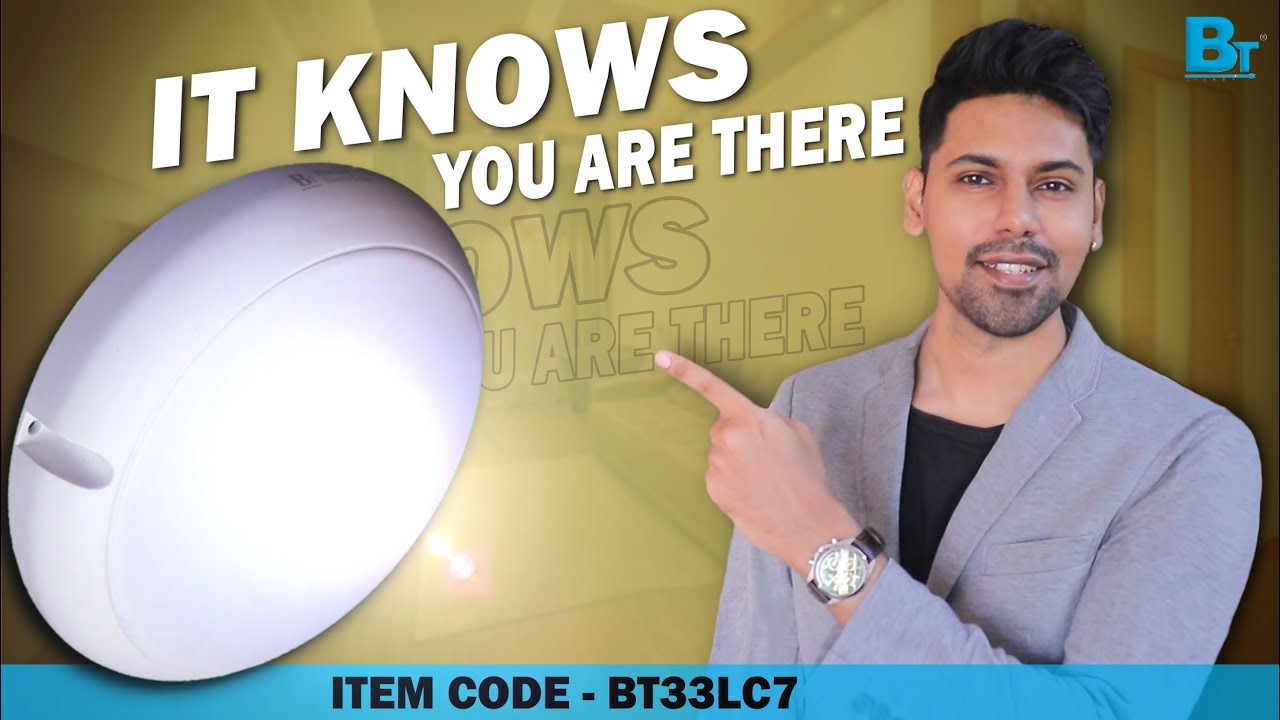 Best Energy Saving LED Light with Radar Sensor | BT33LC7 7W Microwave Motion Sensor LED Light