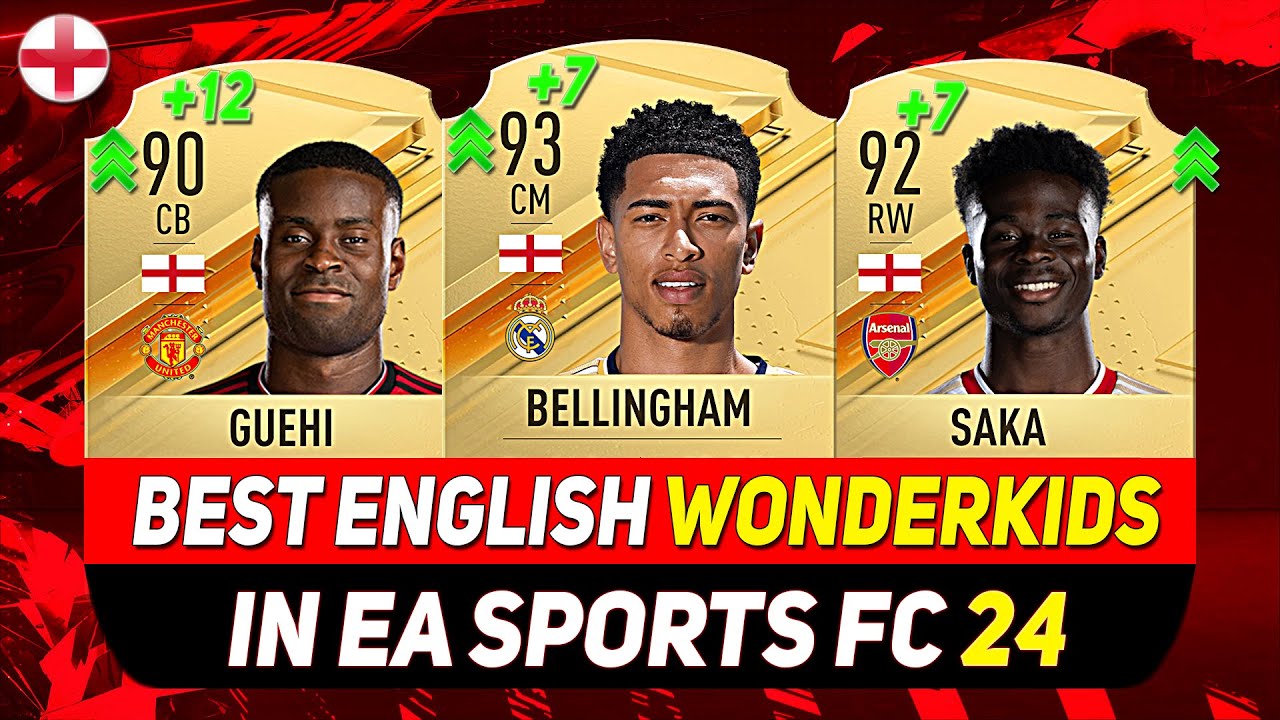 EA FC 24 WONDERKIDS 🇬🇧✸ BEST YOUNG ENGLISH TALENTS IN CAREER MODE! ft. BELLINGHAM, SAKA, GUÉHI...etc