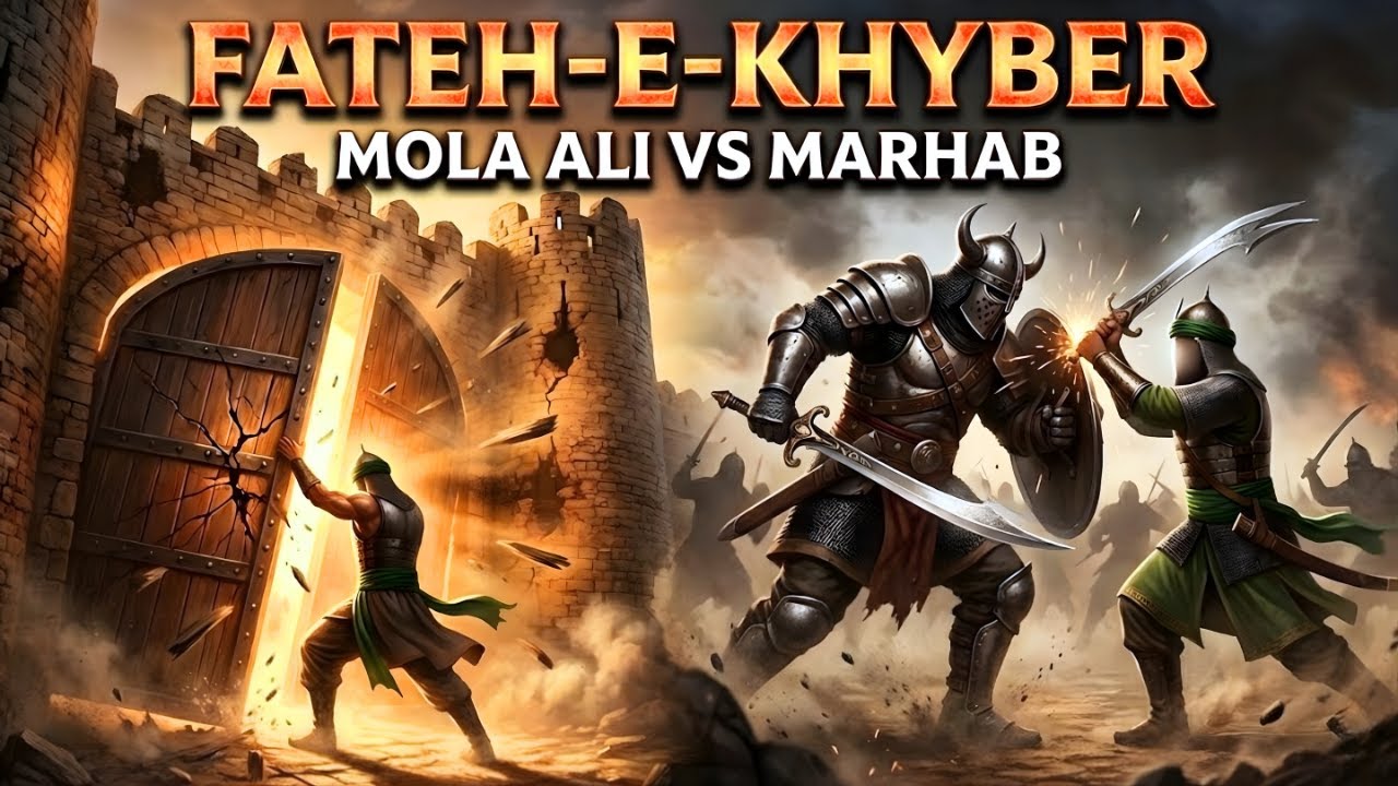 Jung-e-Khaibar Ka Waqia | Hazrat Ali ne Khyber Ka Darwaza toda Marhab ko haraya | Ghazwa-e-Khaibar