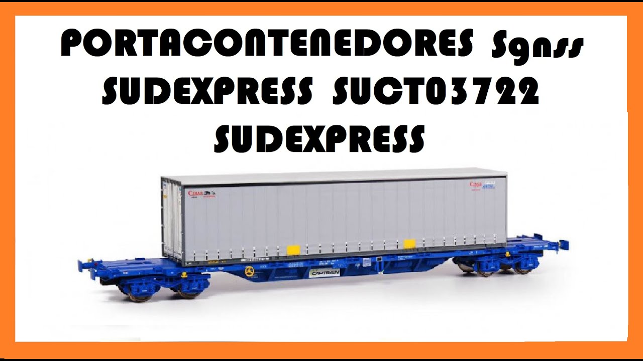Vag&oacute;n Portacontenedores: CAPTRAIN Sgnss &eacute;poca VI de SUDEXPRESS con El Taller del Modelista