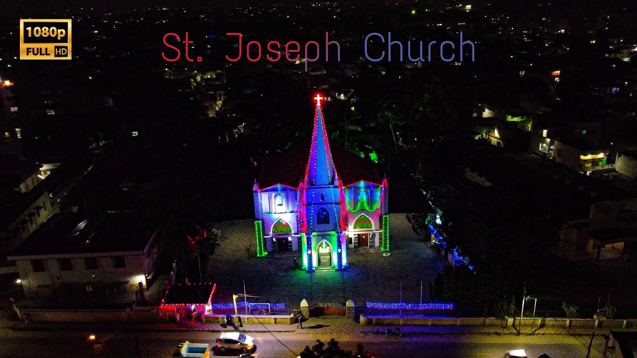 St. Joseph Church Podanur 1904 |  Coimbatore Church Drone Video | Indian Church #Chirstmas