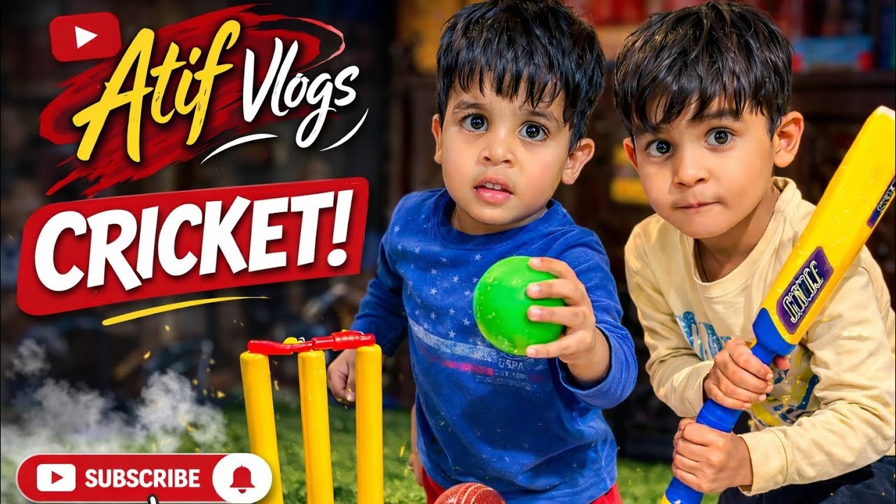 Indoor Cricket Fun With Kids | Atif Vlogs 🏏