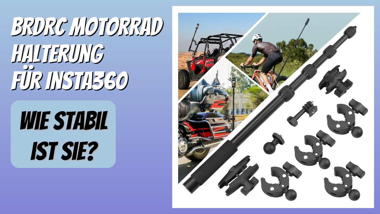 BEWERTUNG (2025): BRDRC Motorrad Halterung für Insta360. Infos
