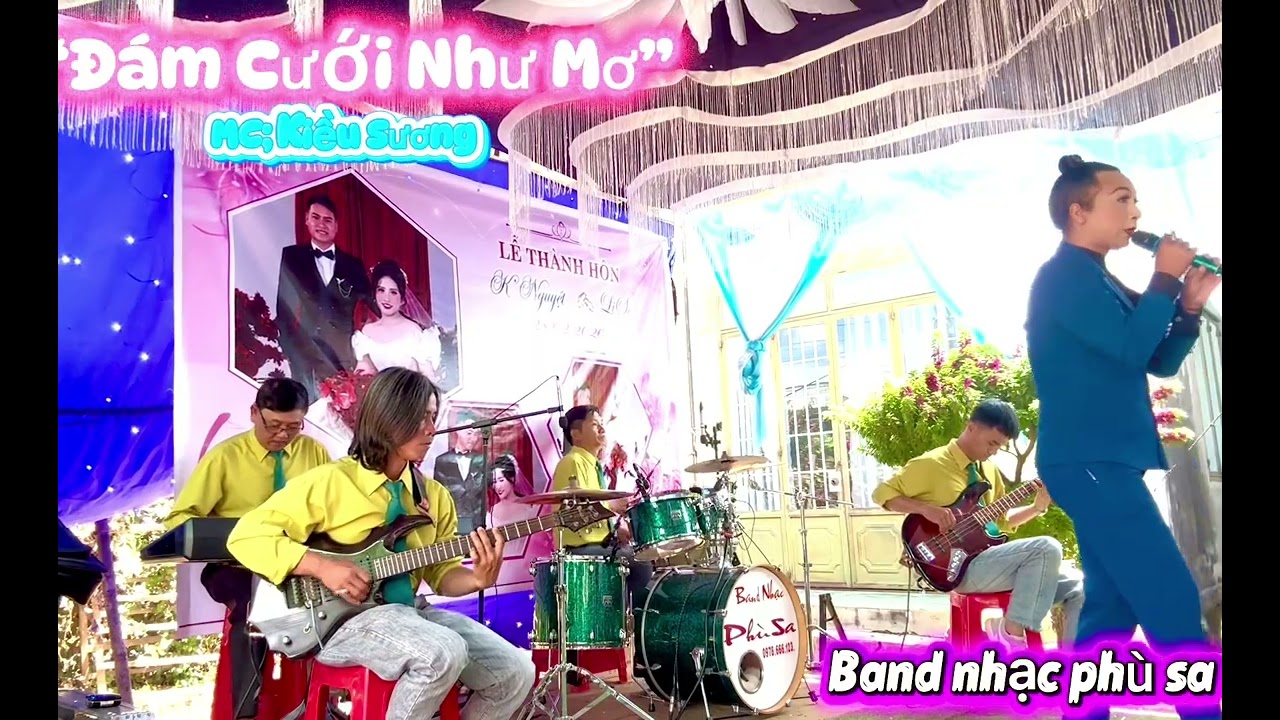 💥❤️Mc Kiều Sương hát đám cưới với ca khúc “Đám cưới như mơ “ Âm thanh Ánh sáng Band nhạc phù sa 🎬