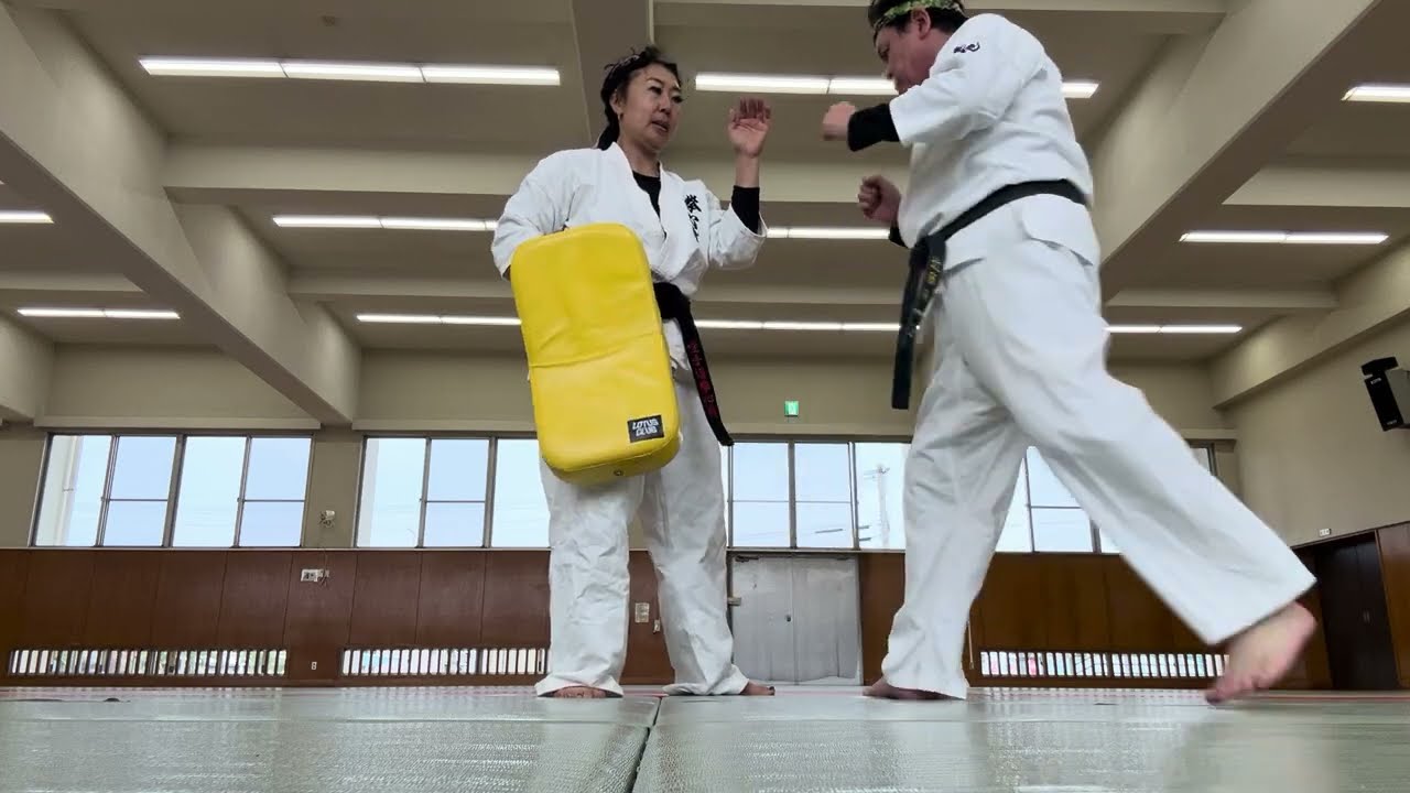 い60才空手稽古　ミット稽古、蹴りでした😃