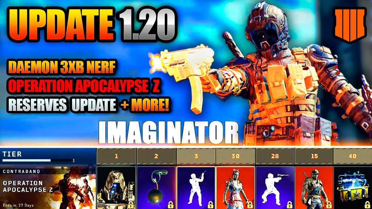 Black Ops 4 UPDATE 1.20 - Operation Apocalypse Z Content and Daemon 3XB Nerf!