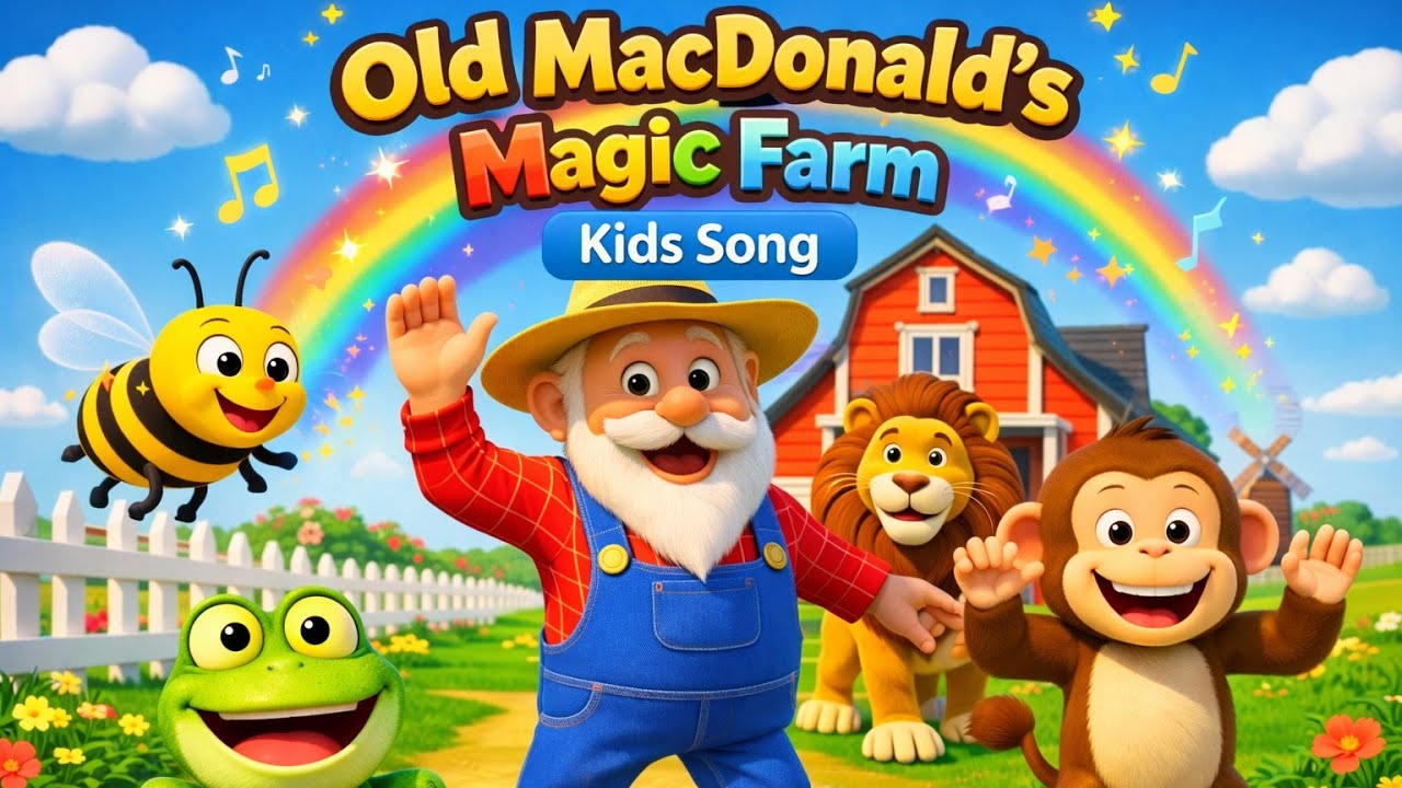 Old MacDonald Had A Farm 🚜 | Safari Animals & Kids Songs | Nursery Rhymes 🦁 #oldmacdonaldhadafarm 