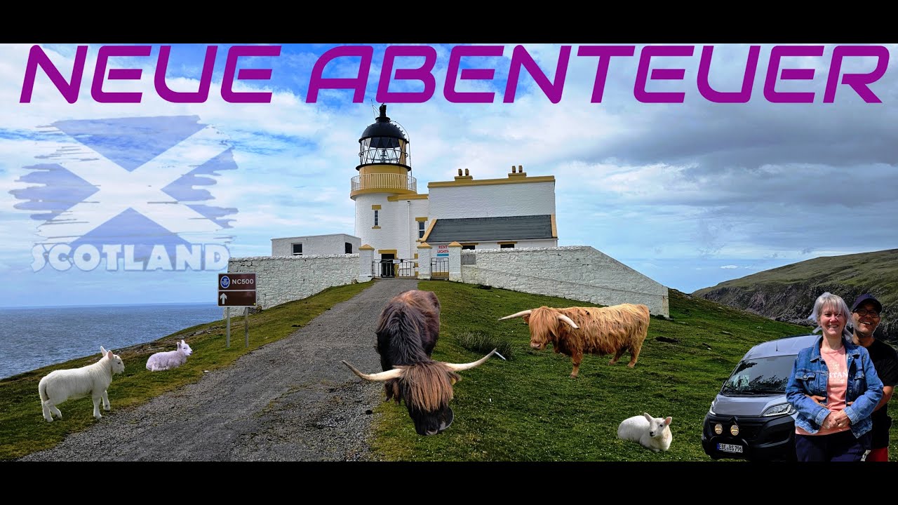 North Coast 500 - beeindruckende Wasserfälle, eine Höhle und weite Strände.Schottland mit dem Camper