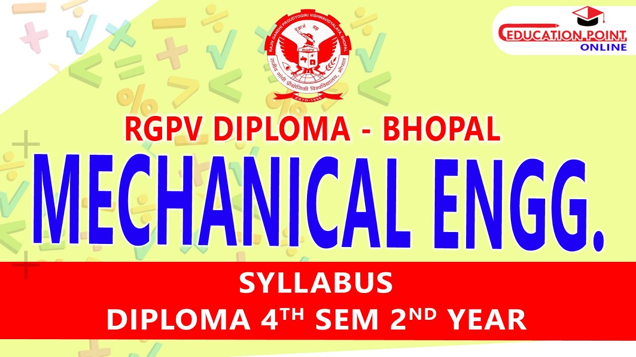 RGPV Diploma Mechanical Engineering 4th Sem 2nd Year Syllabus | Diploma RGPV Mechanical 4th Sem