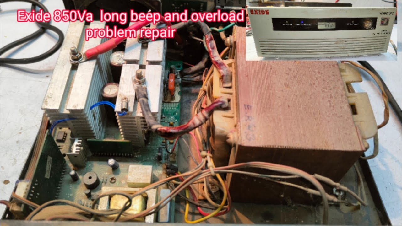 Exide inverter long beep and over load problem repair & training.