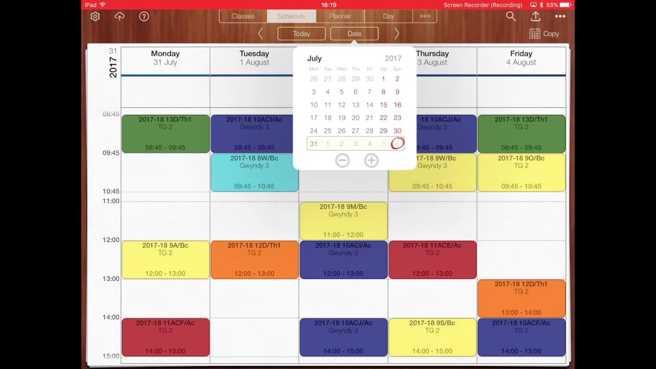 iDoceo - Duplicating The Schedule & Fixing Errors