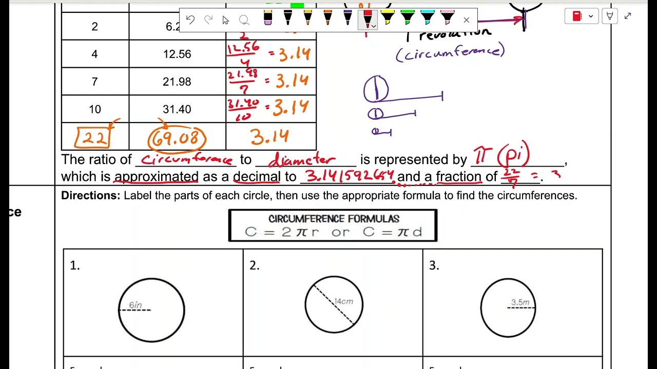 12 1,2 Circumference and Area of Circles