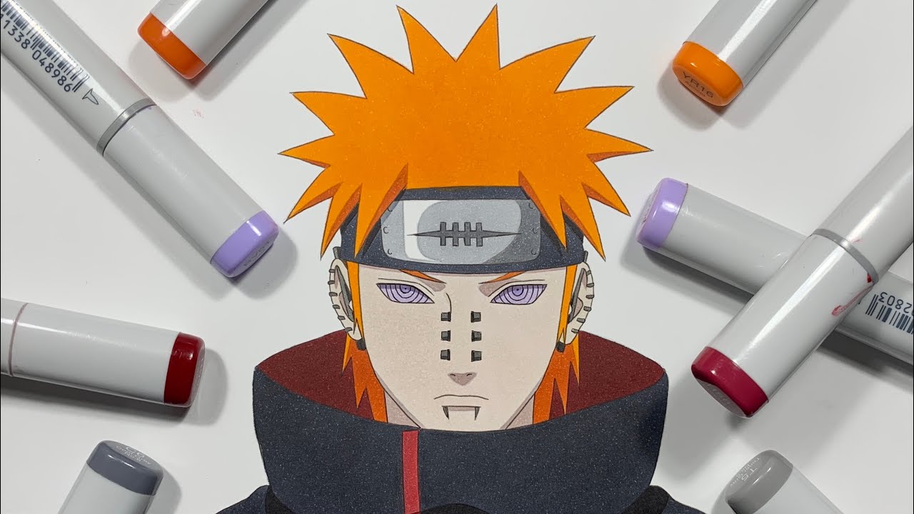 How to Draw Pain Easy  - Naruto Shippuden