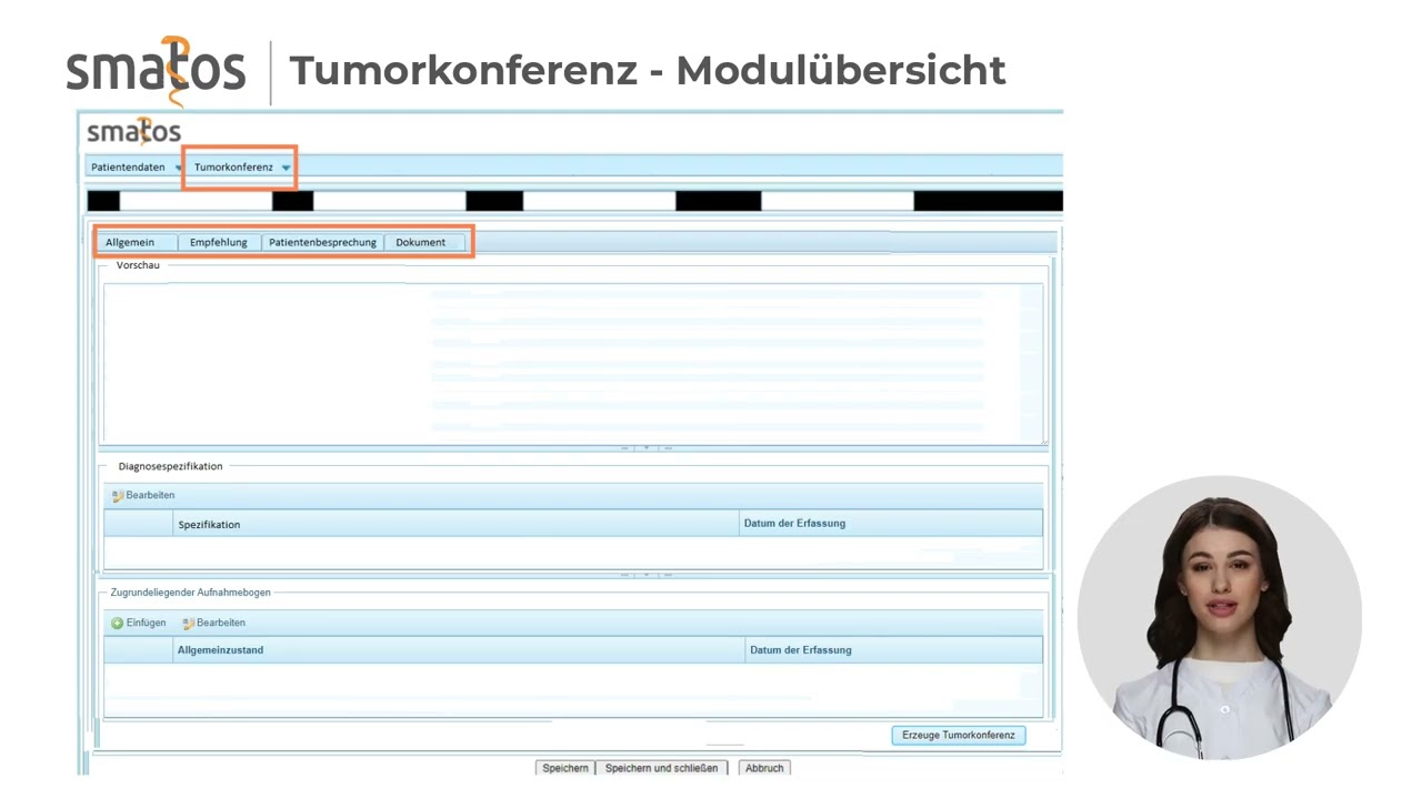 Wie funktioniert das Modul Tumorkonferenz?