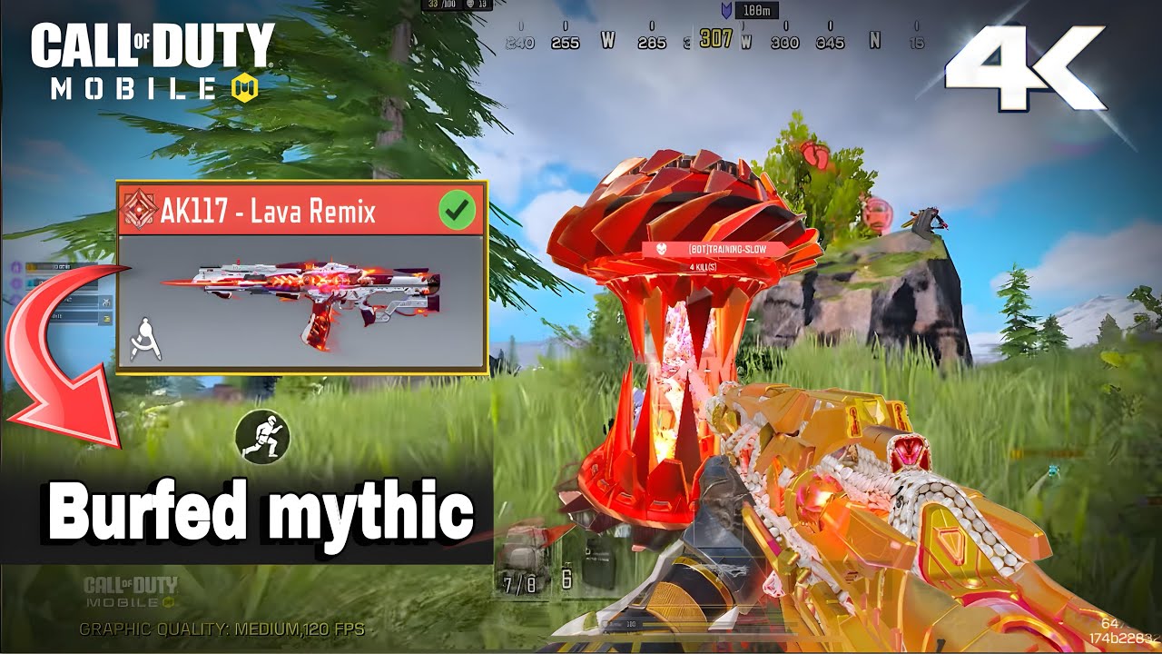 THIS 1v4 CLUTCH MADE THEM CALL ME A HACKER!🔥| burfed mythic AK117 lava remix full max  (COD Mobile)”
