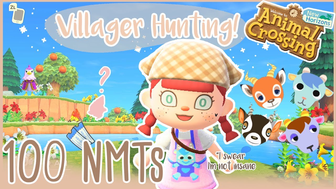 100 NMT Villager Hunt! Humiliating myself to find Sherb! | Animal Crossing New Horizons