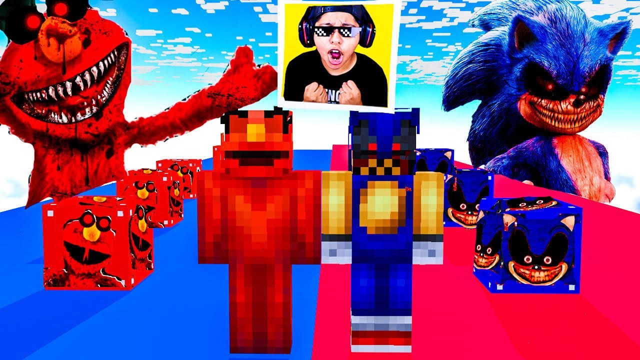 DESAFIO DE LUCKY BLOCK de ELMO.EXE VS SONIC.EXE en MINECRAFT 😱 | Pathofail