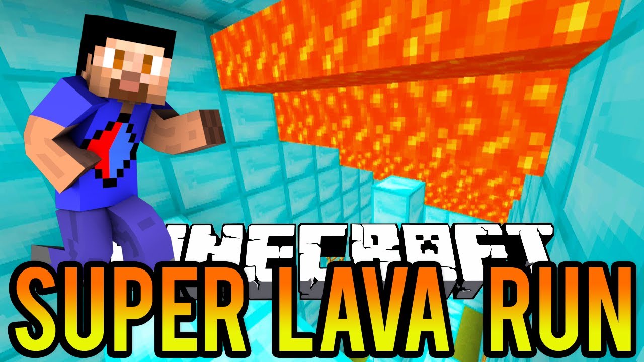 RACE AGAINST LAVA! - Minecraft SUPER LAVA RUN PARKOUR with The Pack
