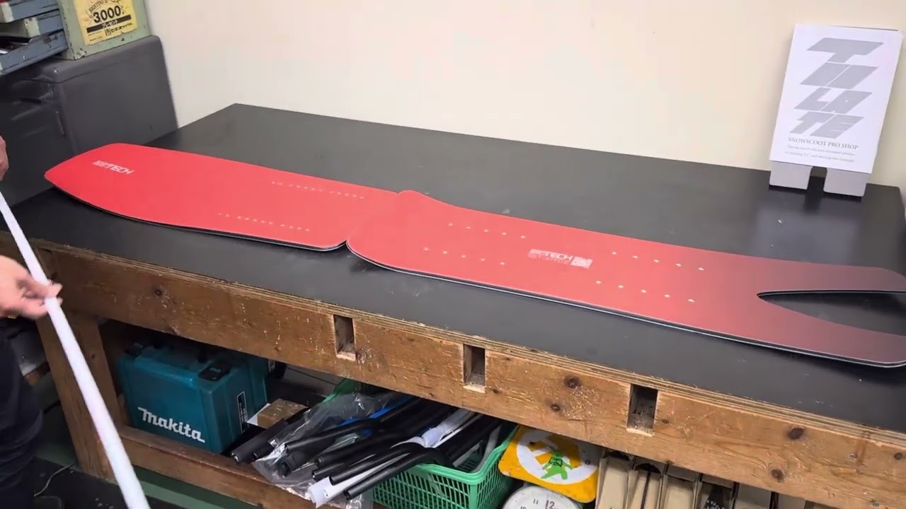 snowscoot board set for powder @snowbiketech