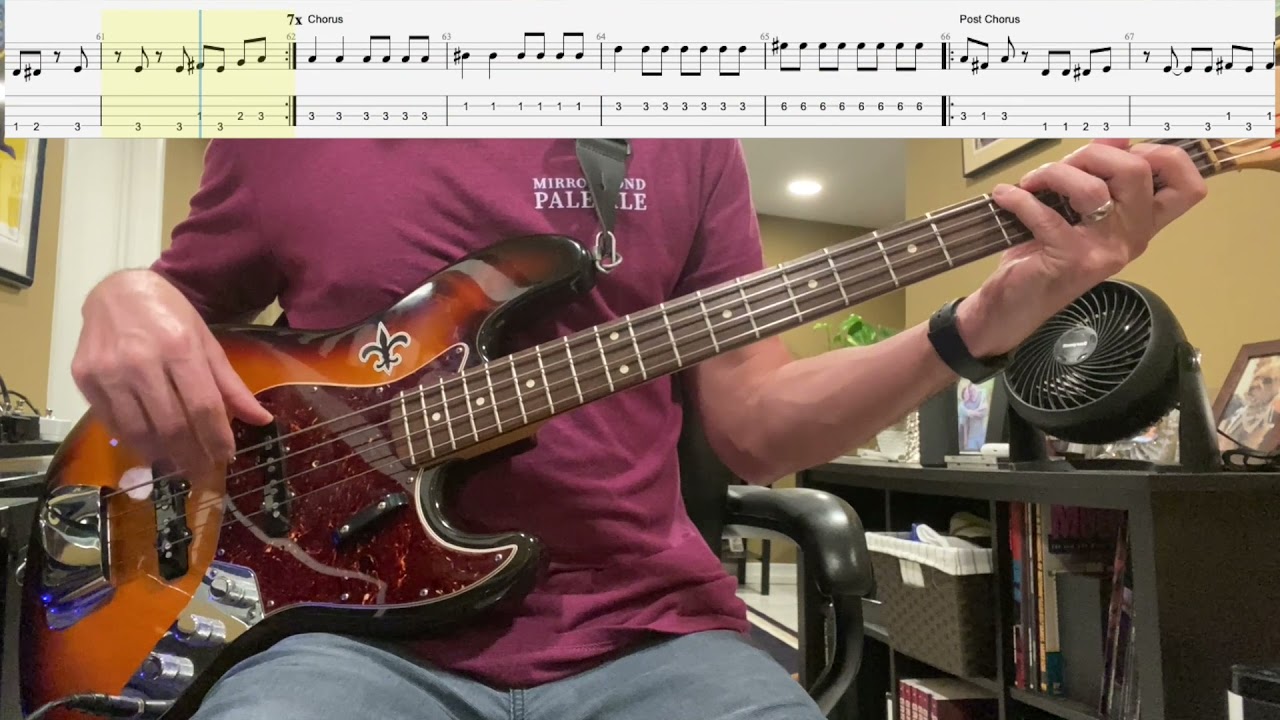 Love Shack by the B-52's Isolated Bass Cover with Tab