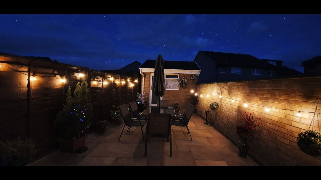 My New Garden Lights at Night!
