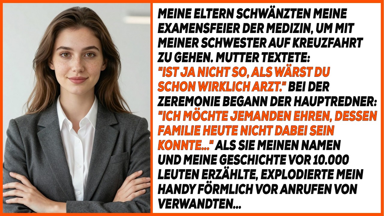 Meine Eltern weigerten sich, an meiner Abschlussfeier teilzunehmen - der Hauptredner prangerte sie..