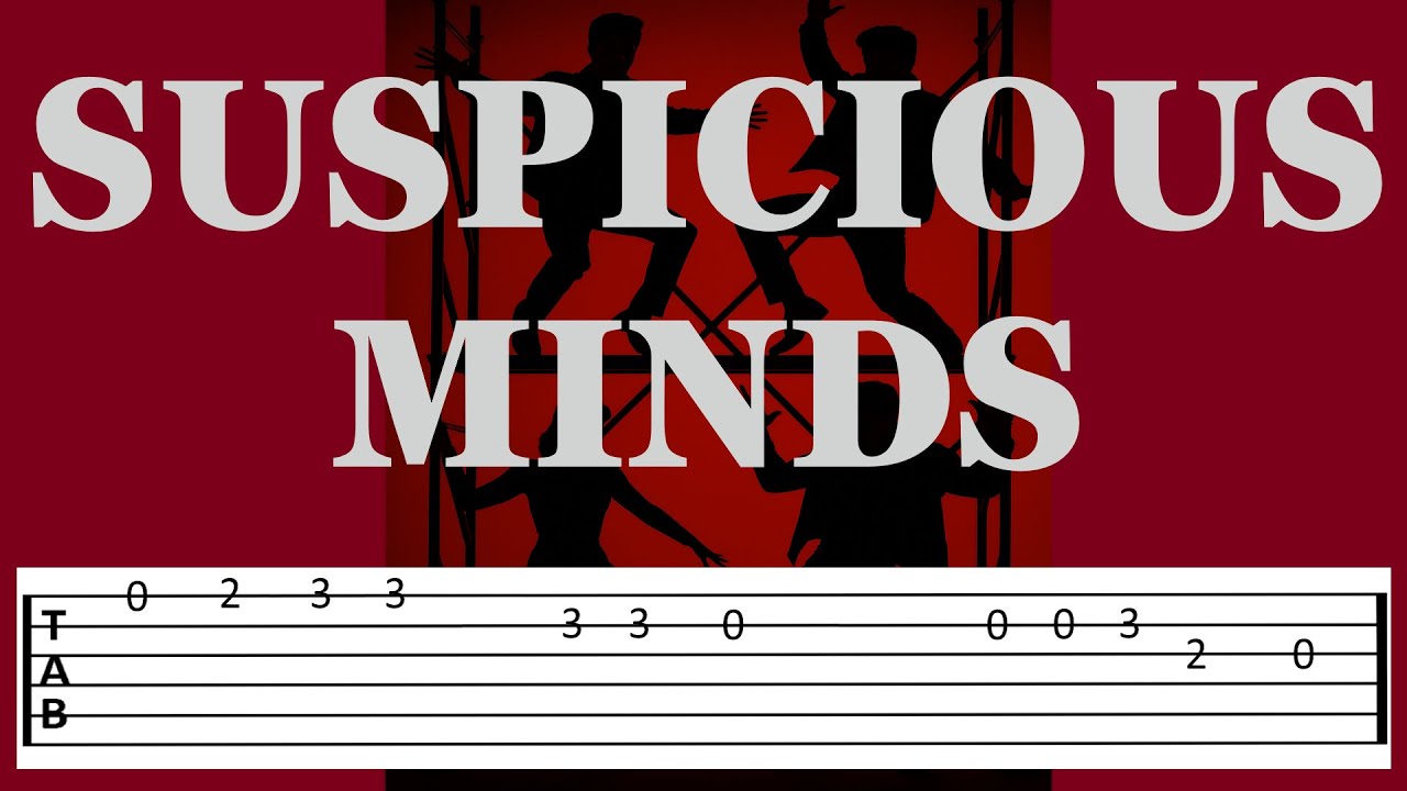 SUSPICIOUS MINDS cover (Guitar Tab w/ Chords)