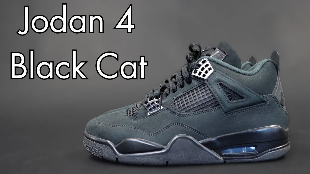 Обзор и фото Jordan 4 Black Cat 2025 на ногах.