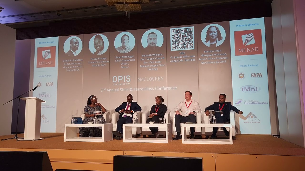 Mccloskey Steel and Ferroalloys conference 2026 panel discussion. Session chair: Hlengiwe Motaung