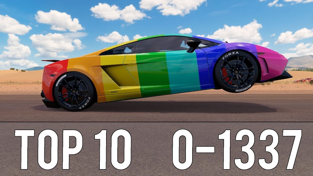 Forza Horizon 3 - TOP 10 FASTEST 0-1337 CARS! CRAZY ACCELERATIONS!