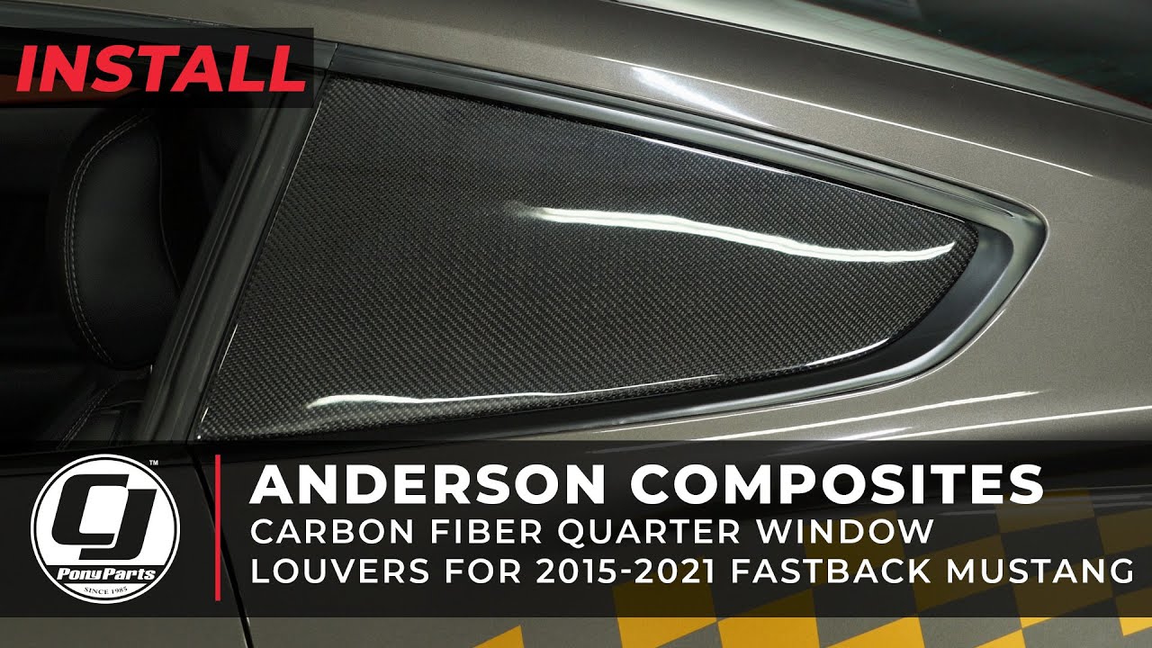 2015-2023 Mustang Install | Anderson Composites Carbon Fiber Quarter Window Louvers