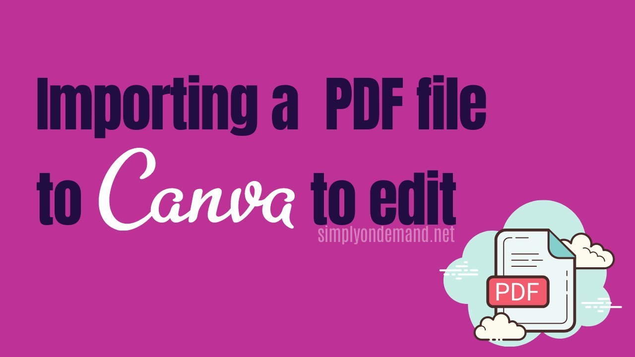 Uploading a PDF file into Canva