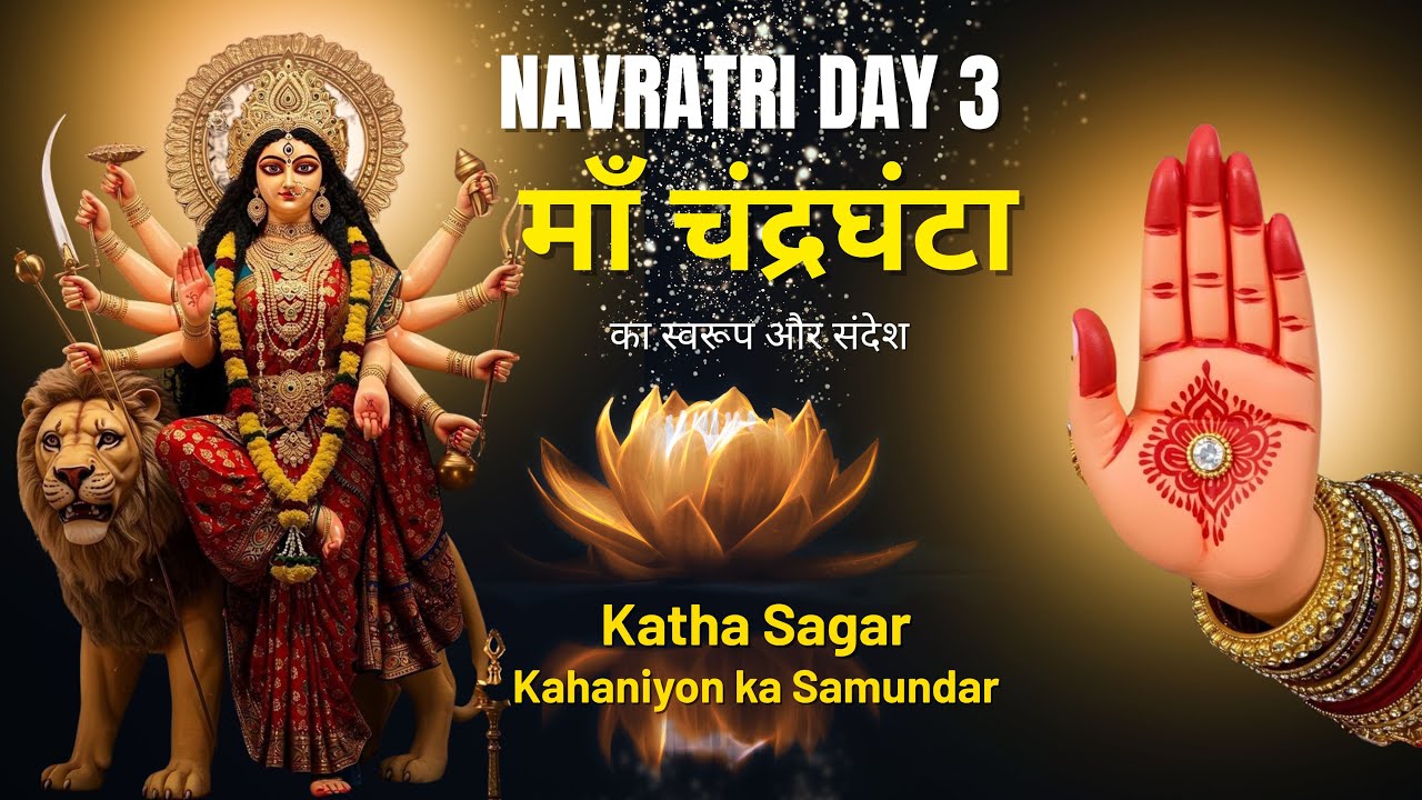 नवरात्रि Day 3 | मां चंद्रघंटा: शांति, साहस और संरक्षण का संदेश | Navratri 2025 | Katha Sagar