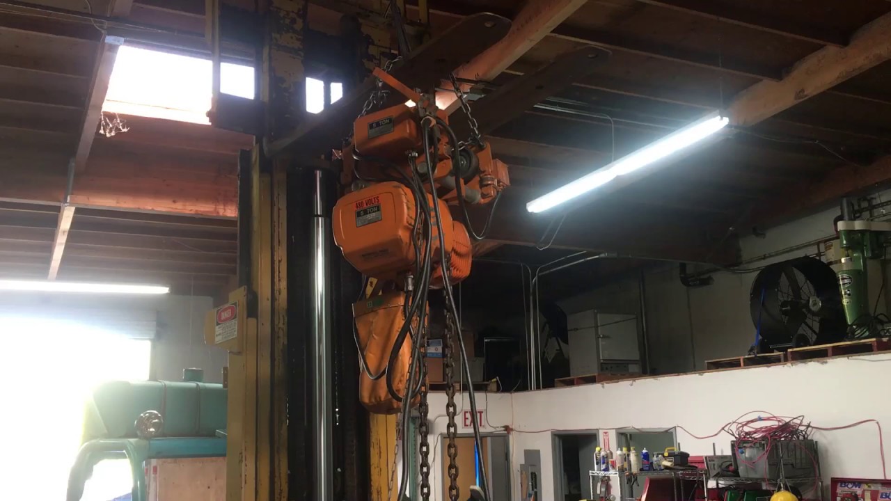 Ingersoll Rand 5 Ton Electric Chain Hoist and Motorized Trolley 11&rsquo; lift 480V 3