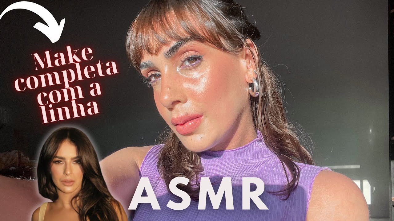ASMR MAKE UP TUTORIAL - Maquiagem Glow e colorida (ASMR + narração)