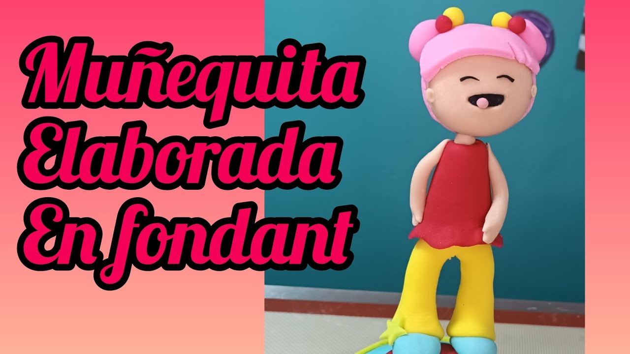 Cake topper de Niña en Fondant | Como Hacer Muñecos comestibles #linatortas 