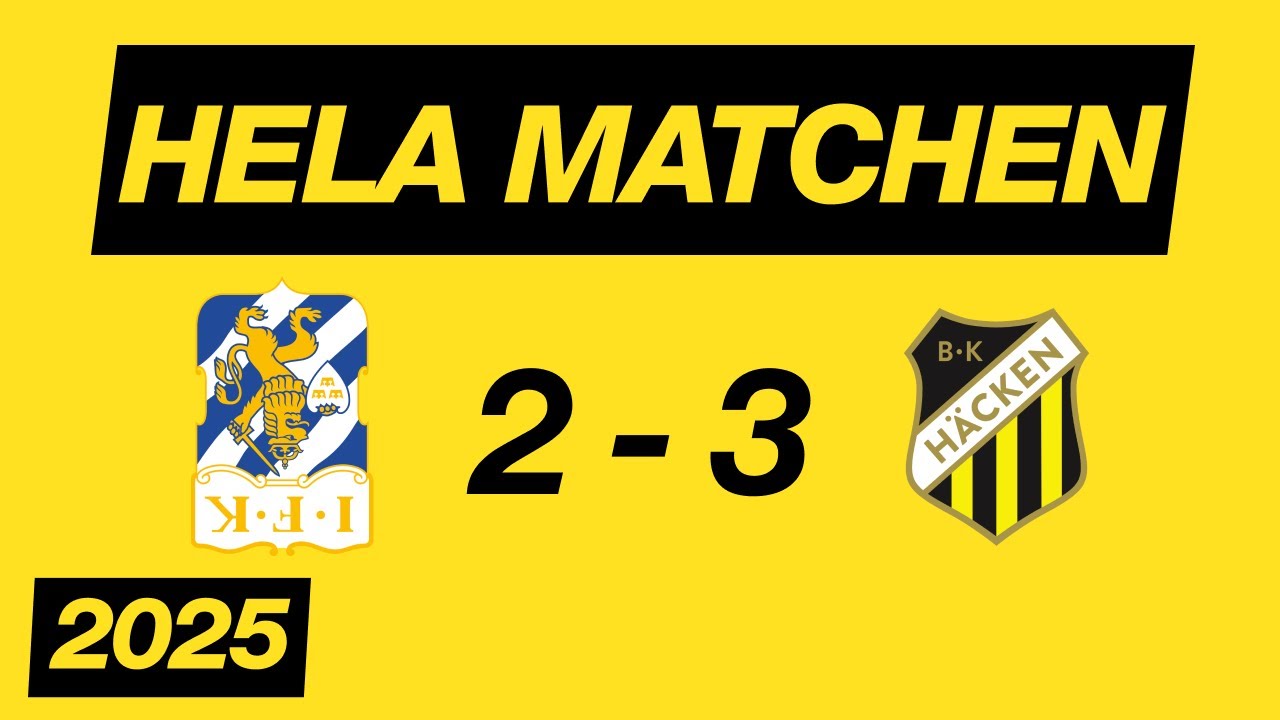 IFK Göteborg - BK Häcken (2-3) Hela matchen // Allsvenskan 2025