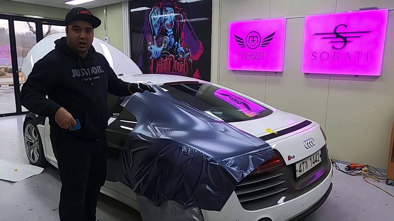 How to wrap Audi R8 Rear Fender#audir8 #wrapping #diy #wrap
