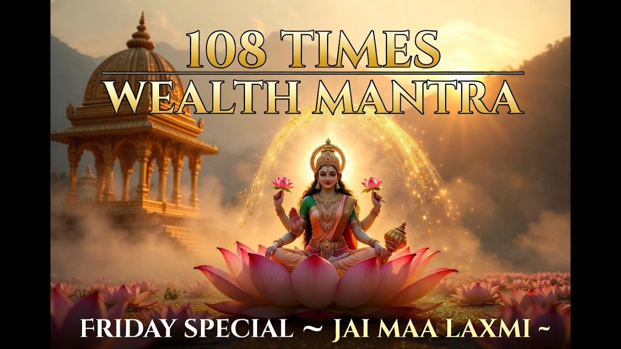 🔱 Om Shreem Mahalakshmyai Namah 108 Times | Friday Special Lakshmi Mantra Temple for Wealth🙏
