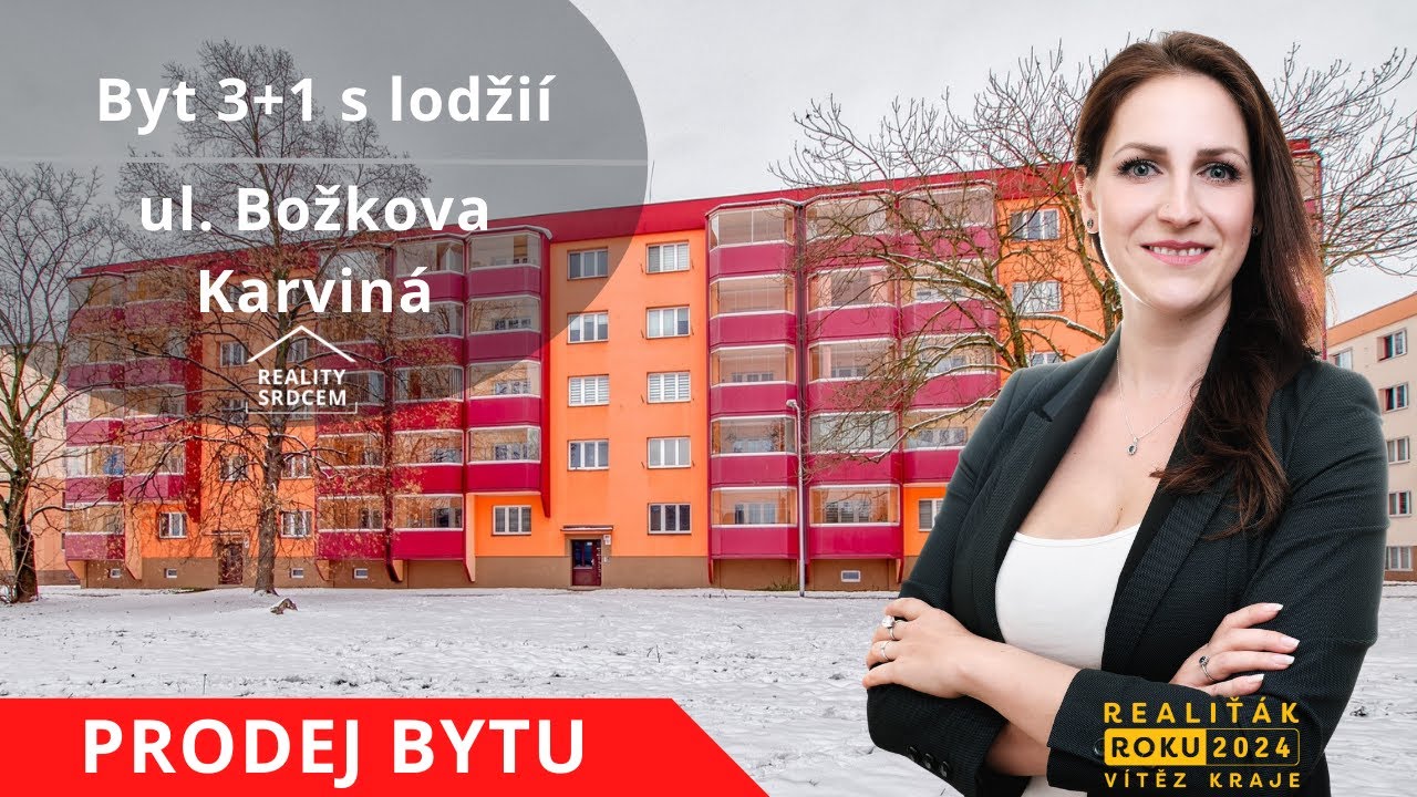 Prodej družs. bytu o velikosti 3+1+lodžie/77 m2 na ul. Božkova, Karvin&aacute; - R&aacute;j