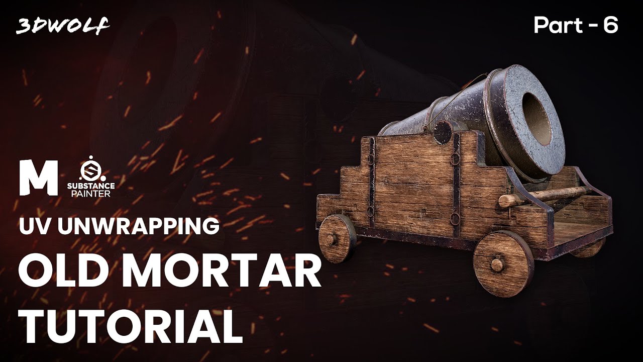 Maya Prop Modeling Tutorial | Creating An Old Mortar in Maya and Substance Painter | Part -  6