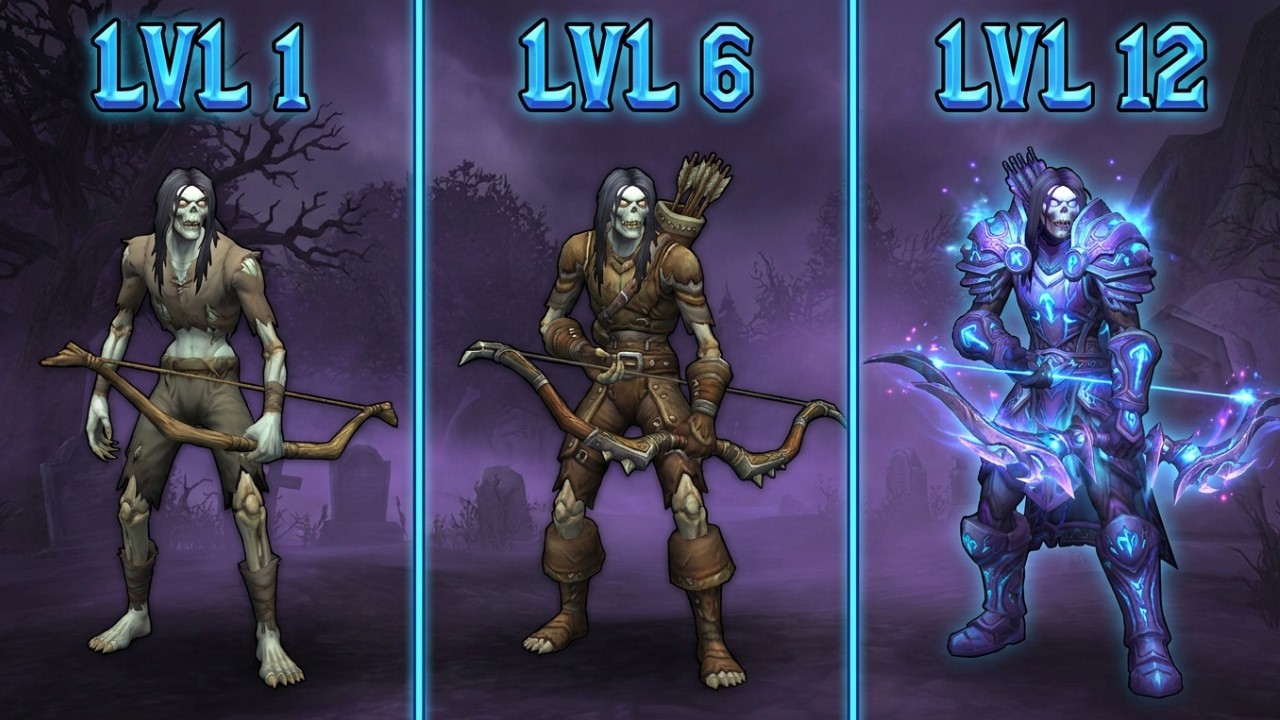 Undead Hunter 1-12  - Levelin Gameplay - 1 Hour - No Commentary - WoW Retail