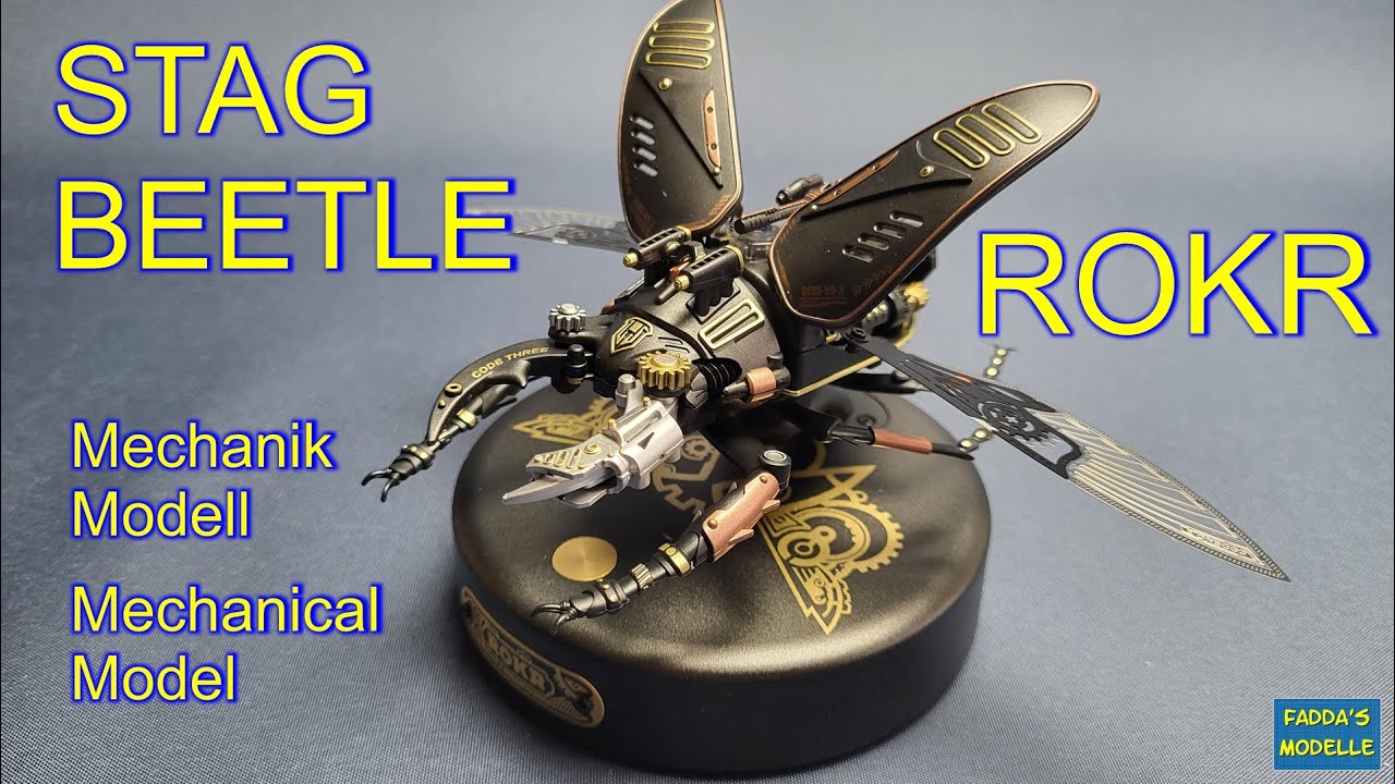 Rokr Steampunk Stag Beetle - Mechanikmodell/mechanical model #rokr #steampunk