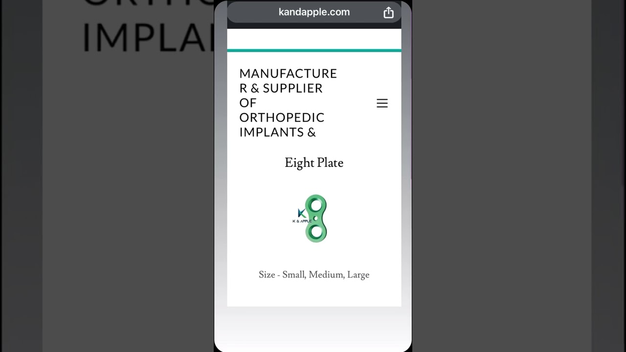 Eight Plate K & Apple K and Apple #kandapple #orthopedic #orthopedicsurgery #orthopedics #ortho #vet