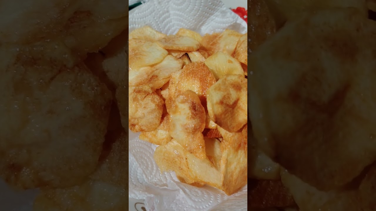 #حمرنا بطاطس شيبسي للسحور جميله بنظافه البيت #👌😋🥔🥔