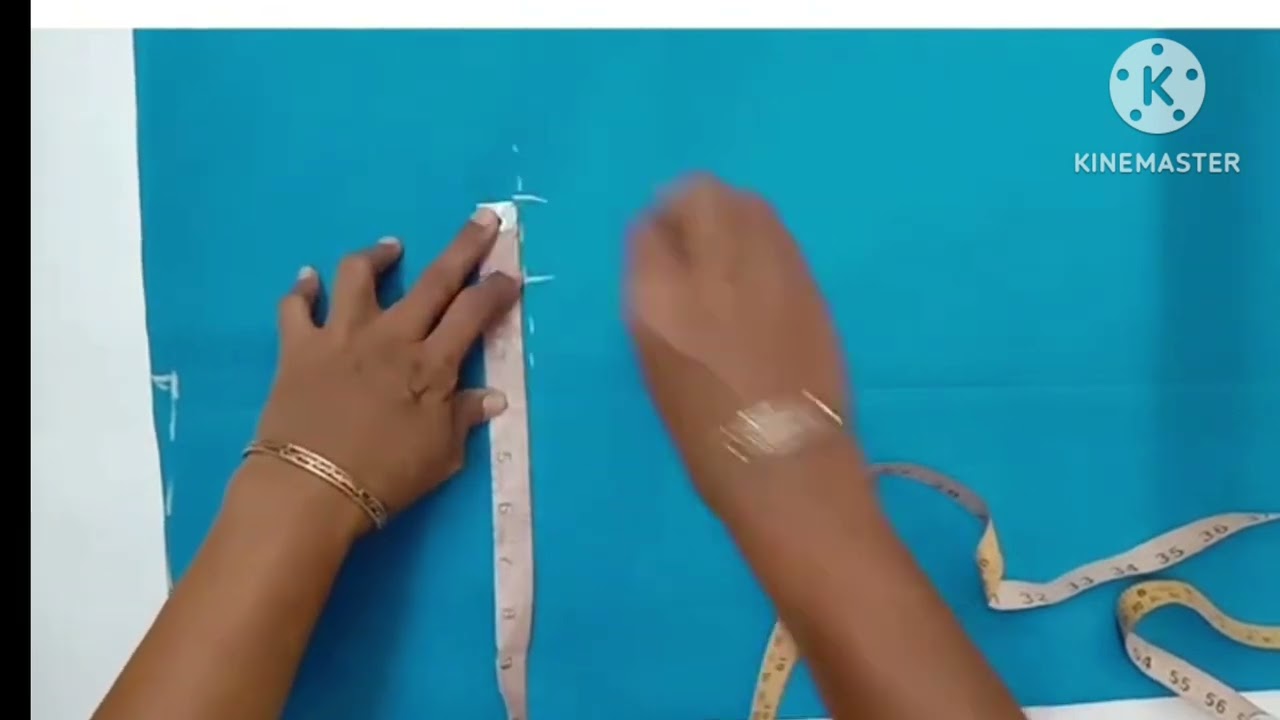 Collar neck chudidar cutting easy method full tutorial in Tamil 