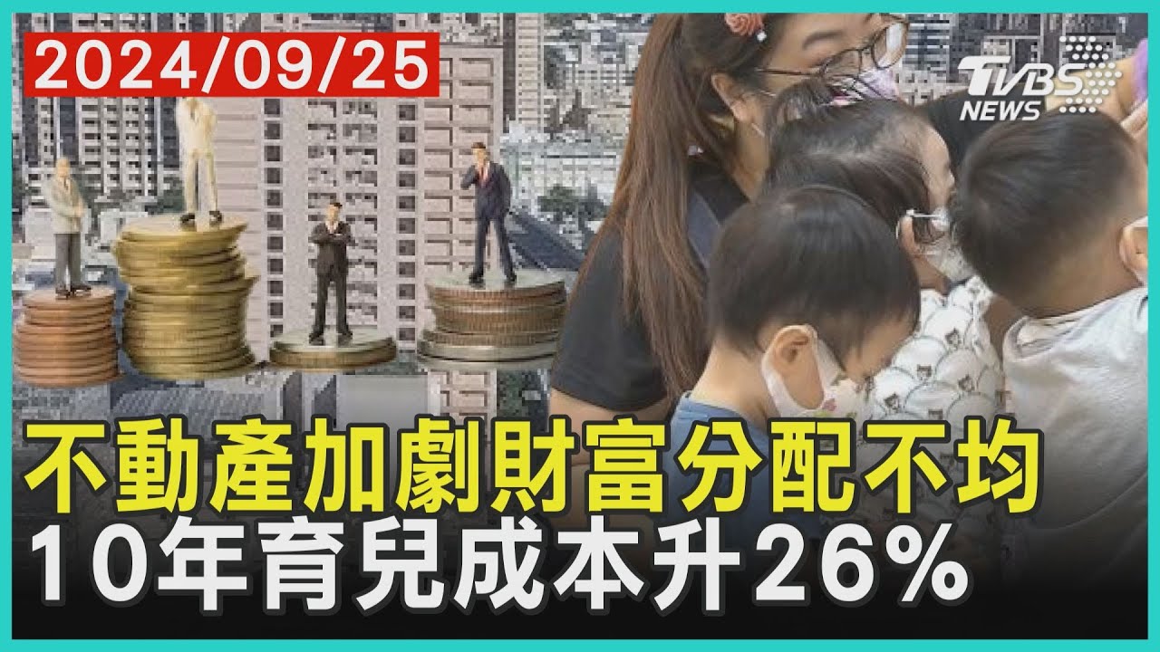 不動產加劇財富分配不均 10年育兒成本升26%｜十點不一樣 20240925 @TVBSNEWS01