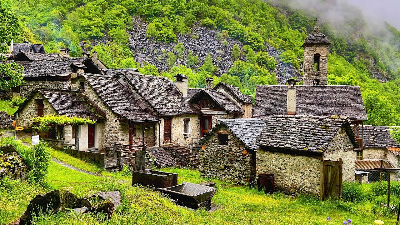 Switzerland - life in isolated Swiss villages - Beautiful stone villages in Ticino